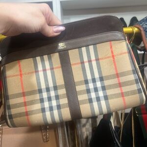 Burberry vintage crossbody bag Beige and Brown Plaid
